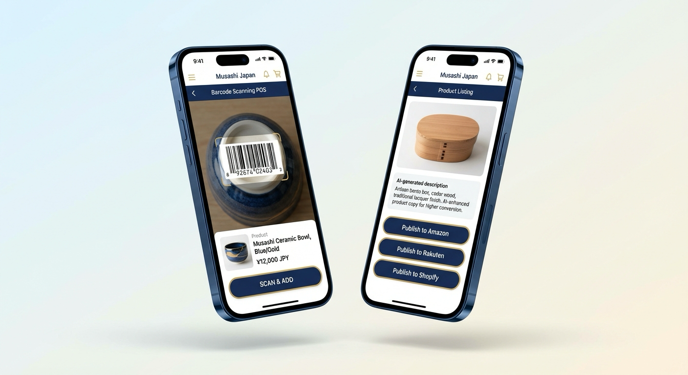 モバイルアプリ + POS